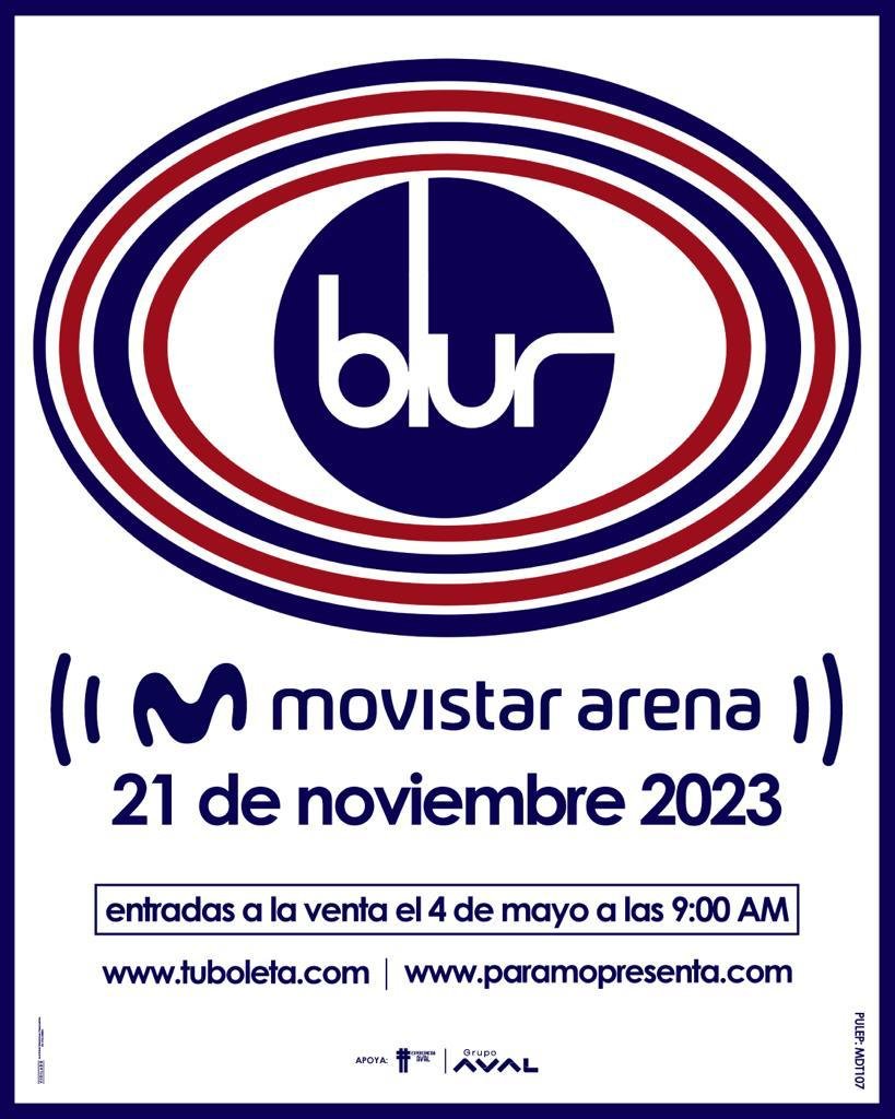 ¡Blur hará vibrar el Movistar Arena de Bogotá!