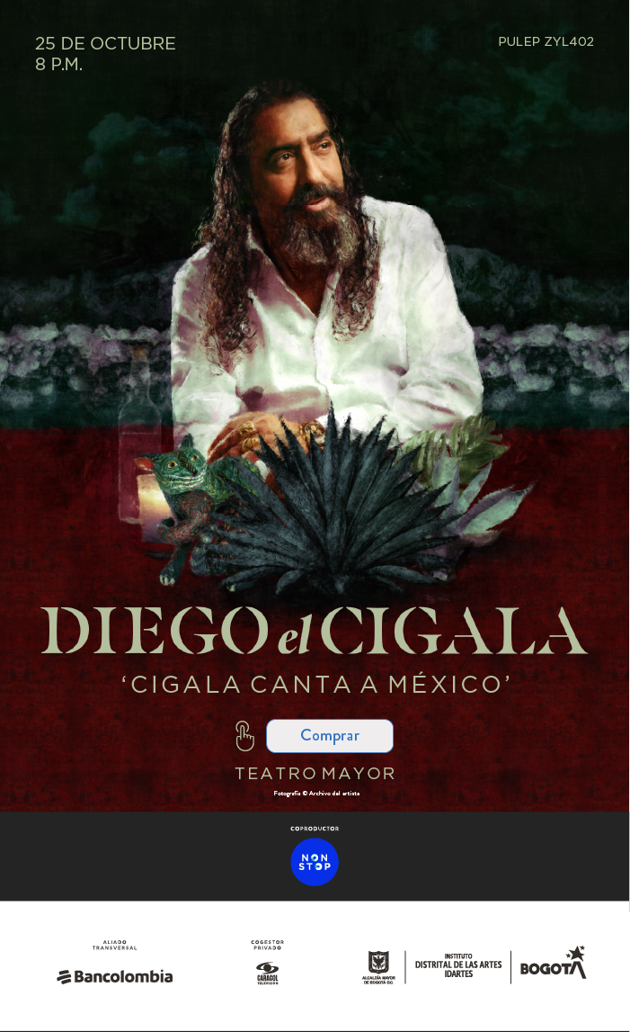 Diego ‘El Cígala’ Presenta su Álbum «Cigala Canta a México» en Bogotá