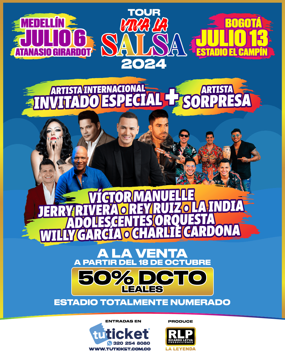Tour Viva la Salsa 2024 Primeras Fechas Confirmadas en Bogotá y