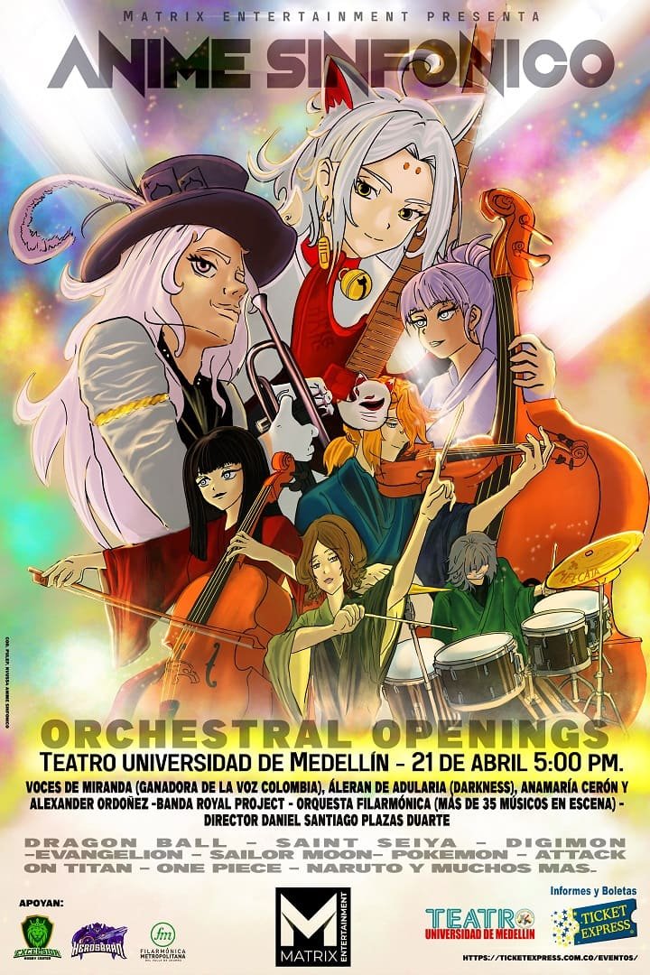Anime Sinfónico en Medellín con Orchestal Openings