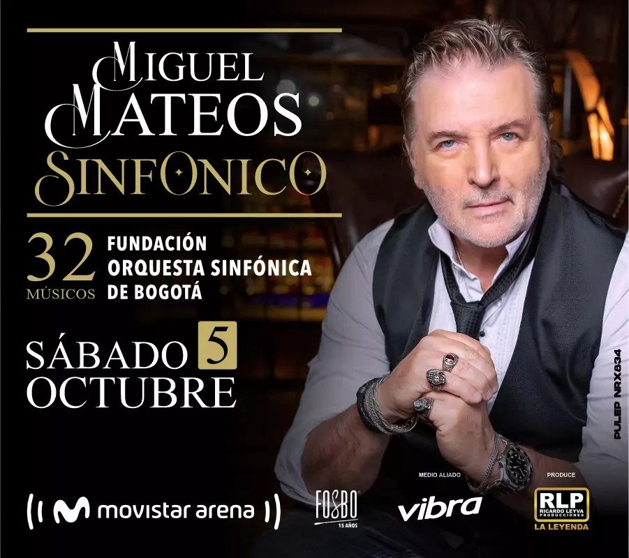 Miguel Mateos sinfónico hará brillar el Movistar Arena de Bogotá