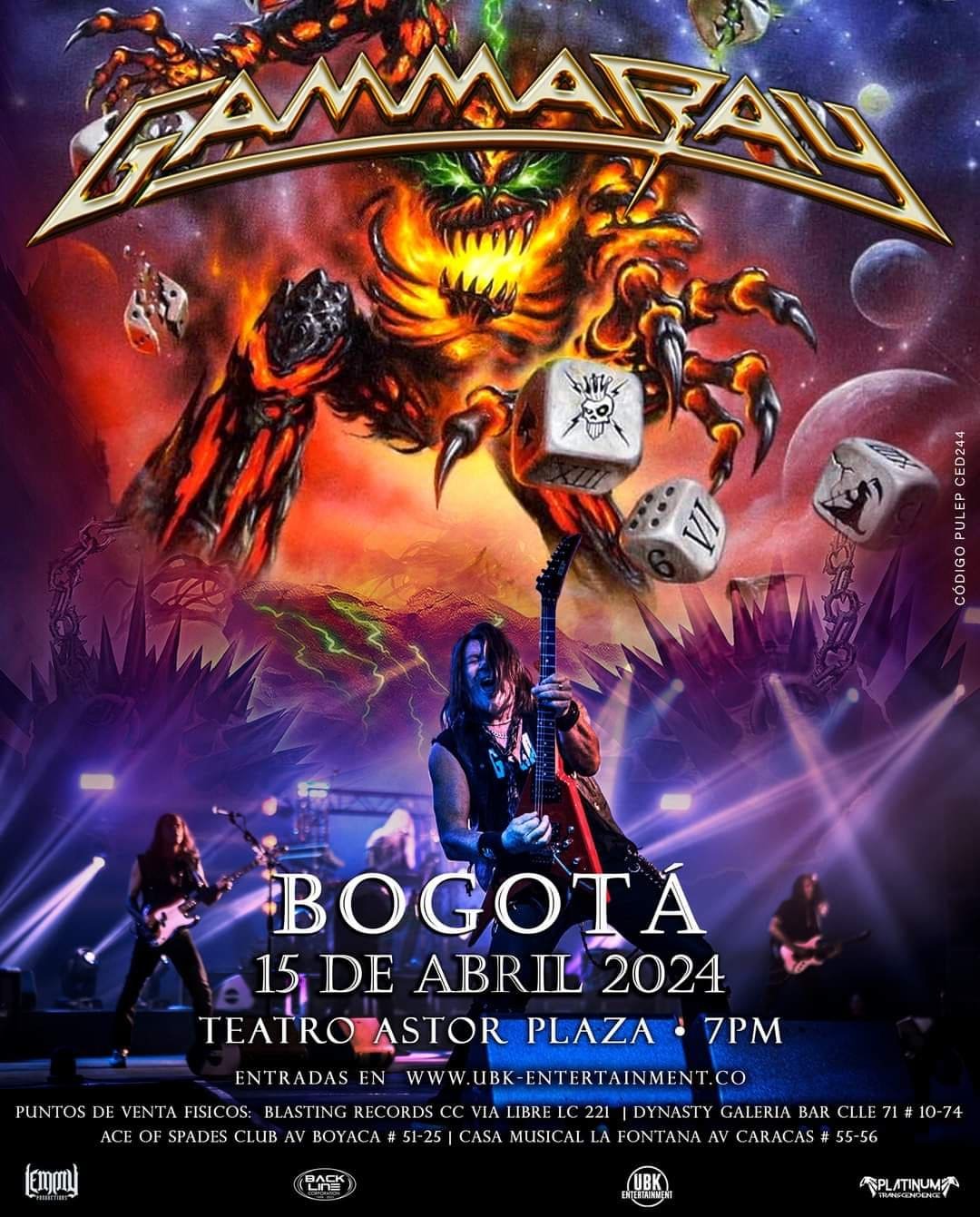 Gamma Ray cumplirá su profecía en Bogotá