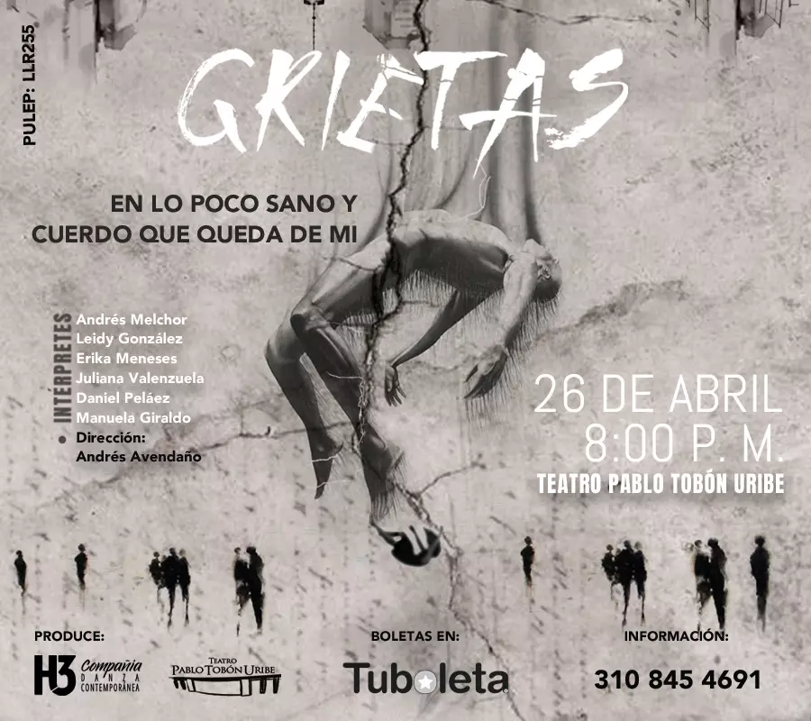 Grietas: Danza contemporánea en el Teatro Pablo Tobón