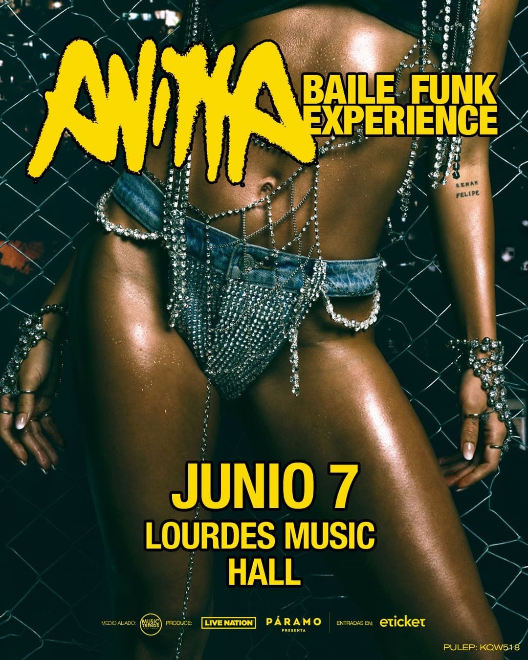 El «Baile Funk Experience» de Anitta encenderá el Lourdes Music Hall