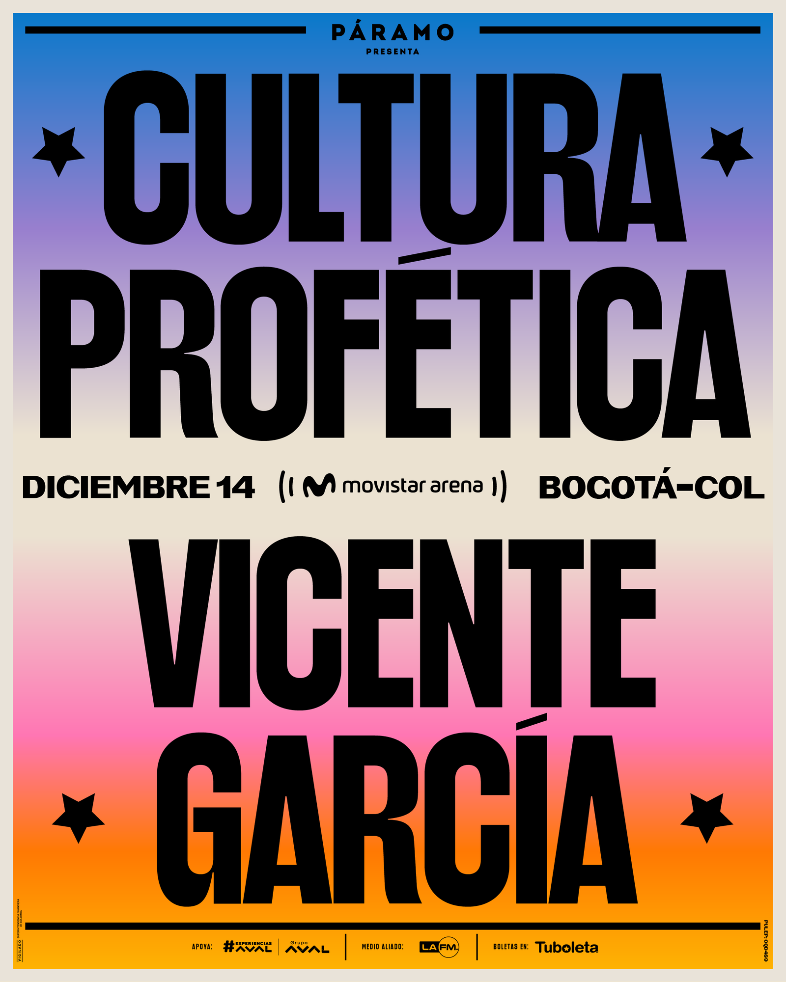 Cultura Profética y Vicente García juntos en el Movistar Arena