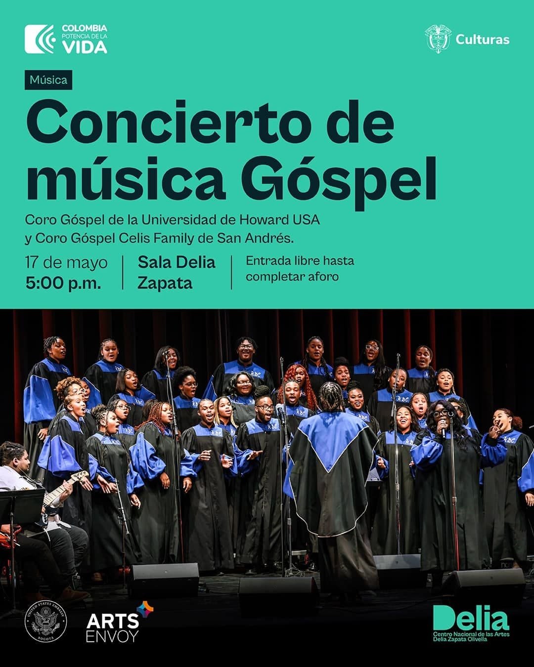Concierto gratuito de música Góspel en el Delia