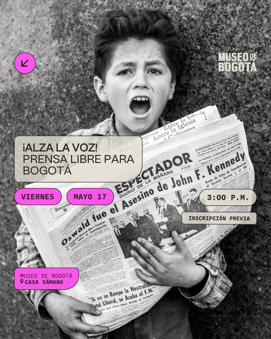 ¡Alza la voz! El Museo de Bogotá abre taller gratuito de prensa