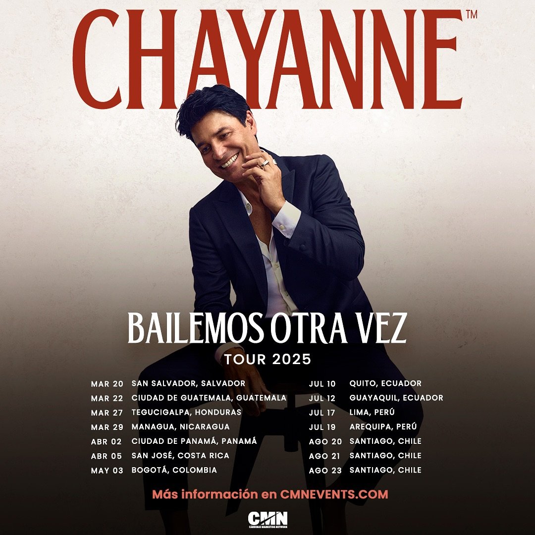 ¡Prepárate para gozar con Chayanne! en “Bailemos otra vez Tour 2025”