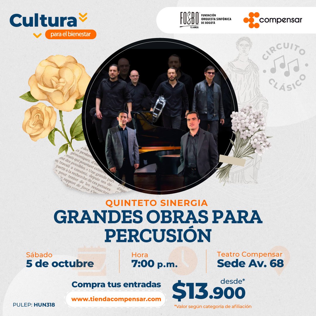 Quinteto Sinergia en el Circuito Clásico de Compensar