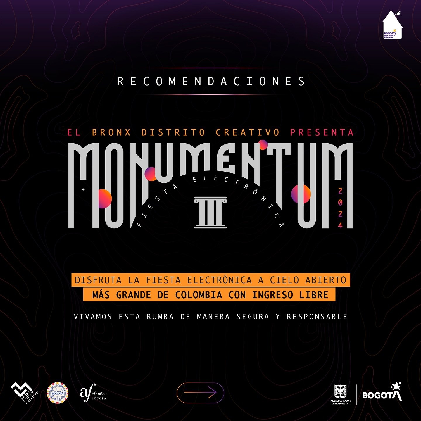 Monumentum III: la fiesta electrónica a cielo abierto en la Plaza de Bolívar