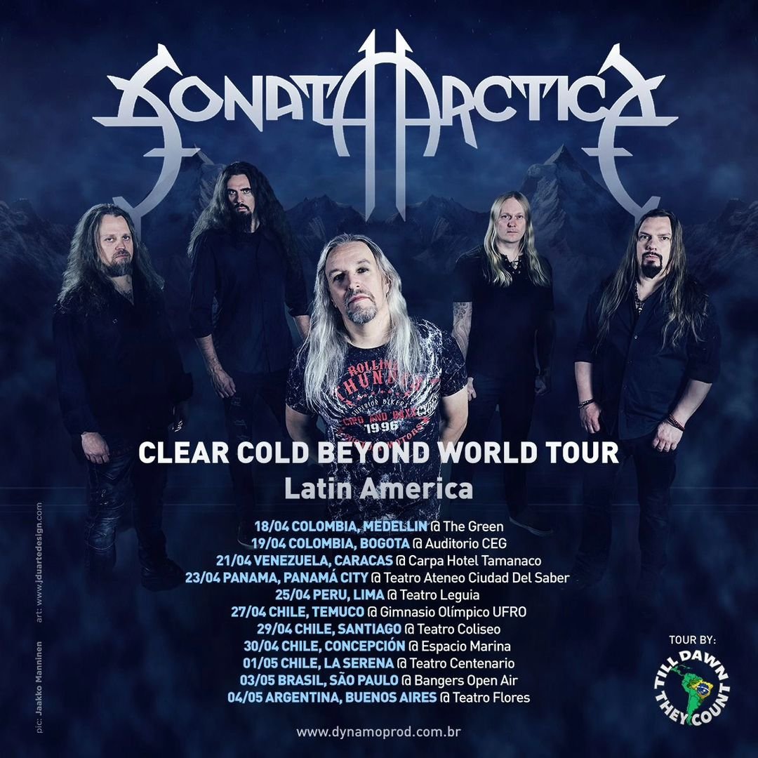 El «clear cold beyond» tour de Sonata Arctica en Colombia