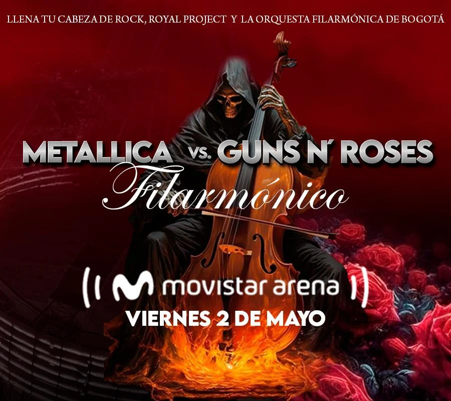 Metallica & Guns N’ Roses Filarmónico: fusión de rock y sinfonía en Bogotá