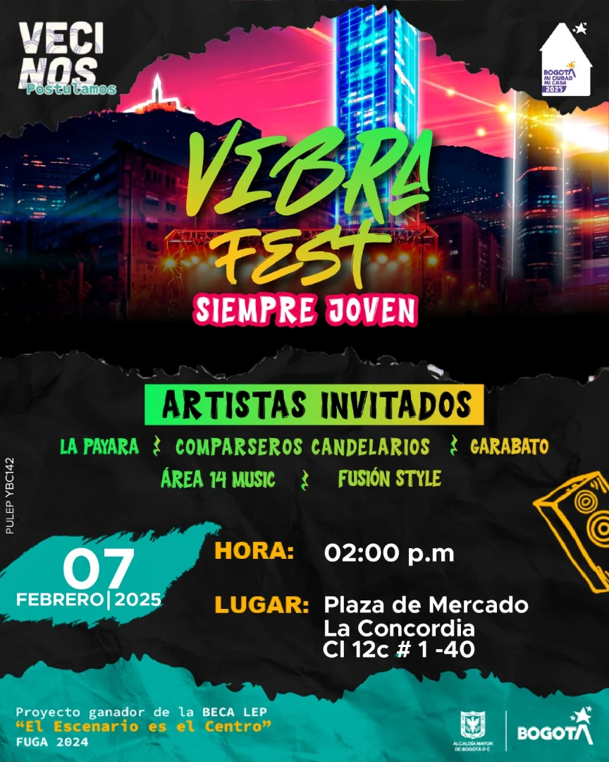 Vibra Fest: Siempre Joven 2025 llega a la Plaza de Mercado La Concordia - RevistaDC | Revista DC - Distinta y Creativa