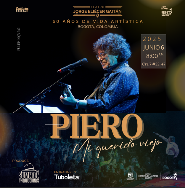 Piero celebra 60 años de trayectoria musical con su tour ‘Mi viejo’
