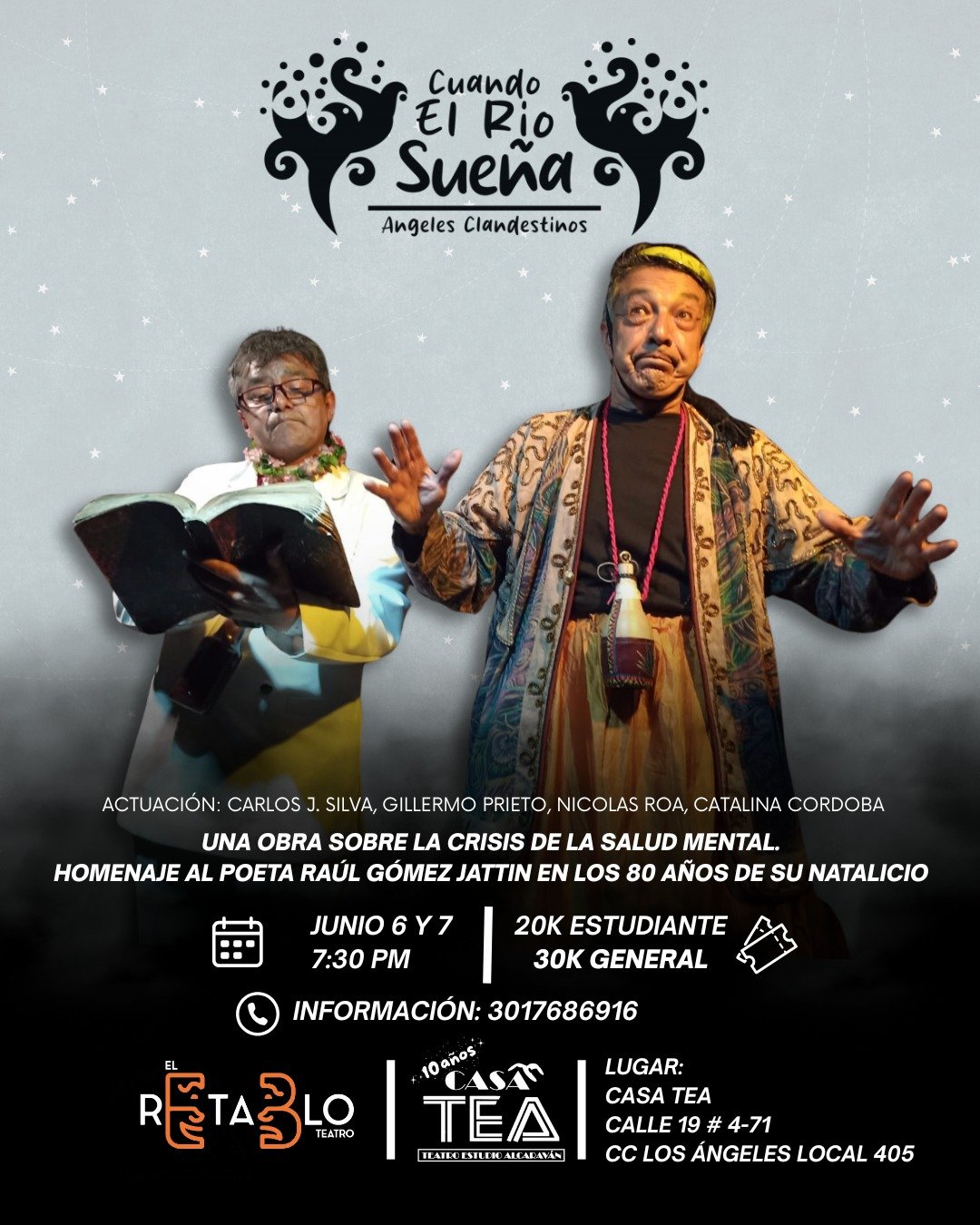 La mente poética de Raúl Jattin en escena con “Cuando el río sueña”