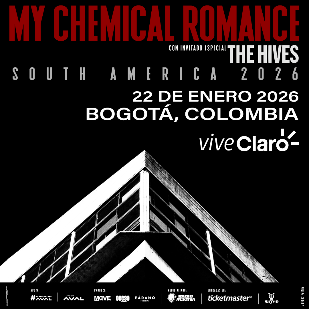 My Chemical Romance llega por primera vez a Colombia con su South America Tour