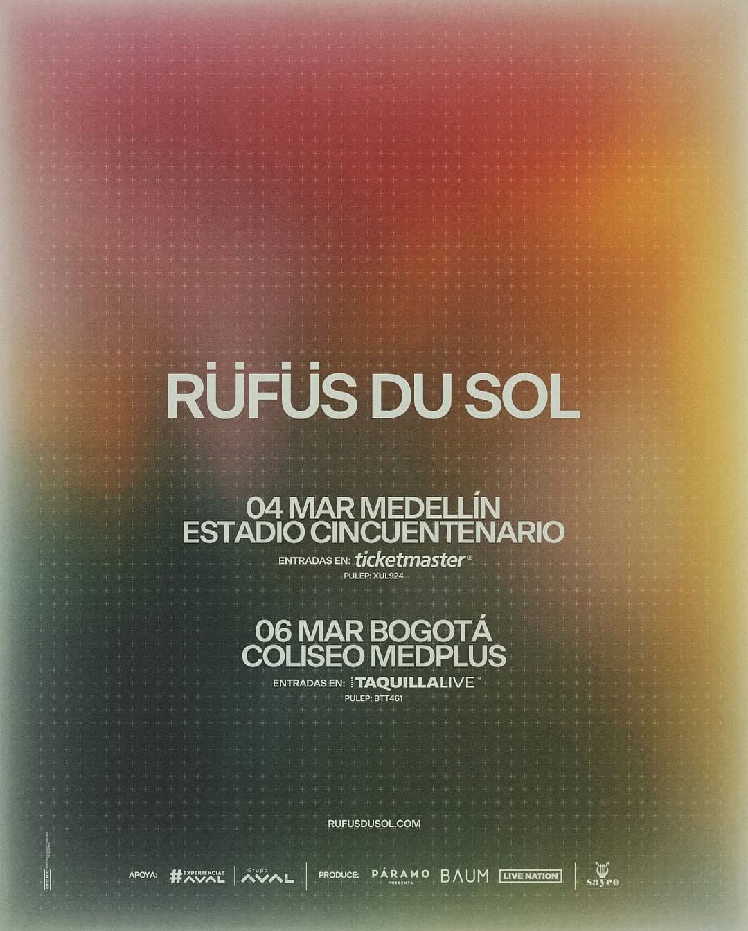 RÜFÜS DU SOL vuelve a Colombia con dos shows imperdibles