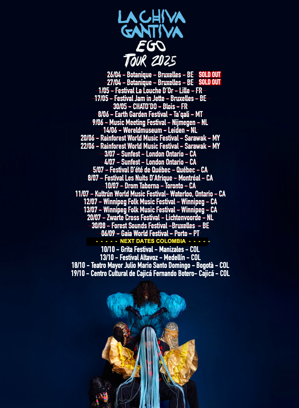 La Chiva Gantiva trae a Colombia los sonidos oscuros y bailables de «EGO»
