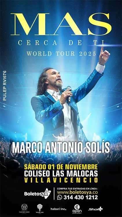 “Más Cerca de Ti”: Marco Antonio Solís llevará su romanticismo al Meta