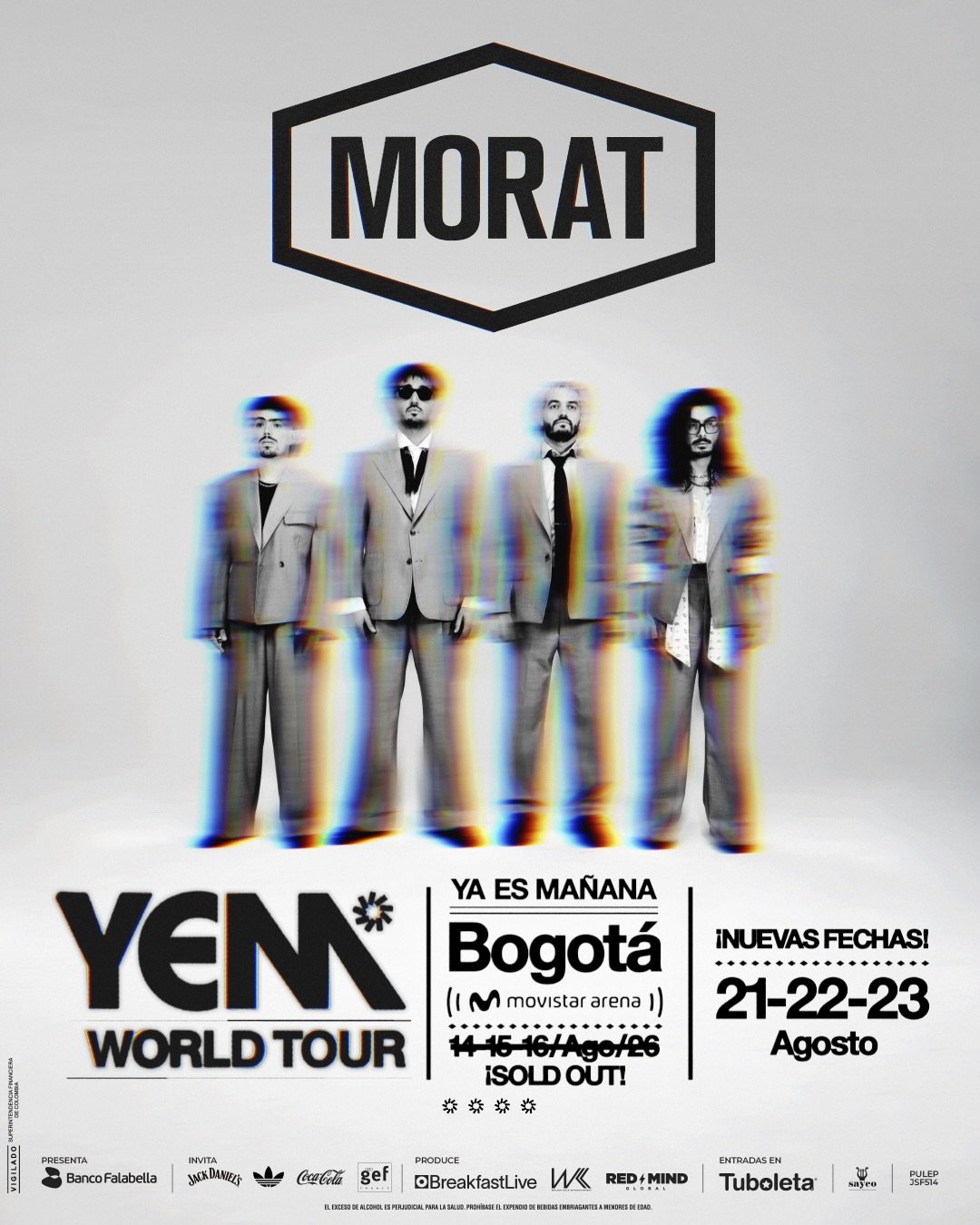 Morat anuncia seis fechas en Bogotá como parte del “Ya Es Mañana World Tour”