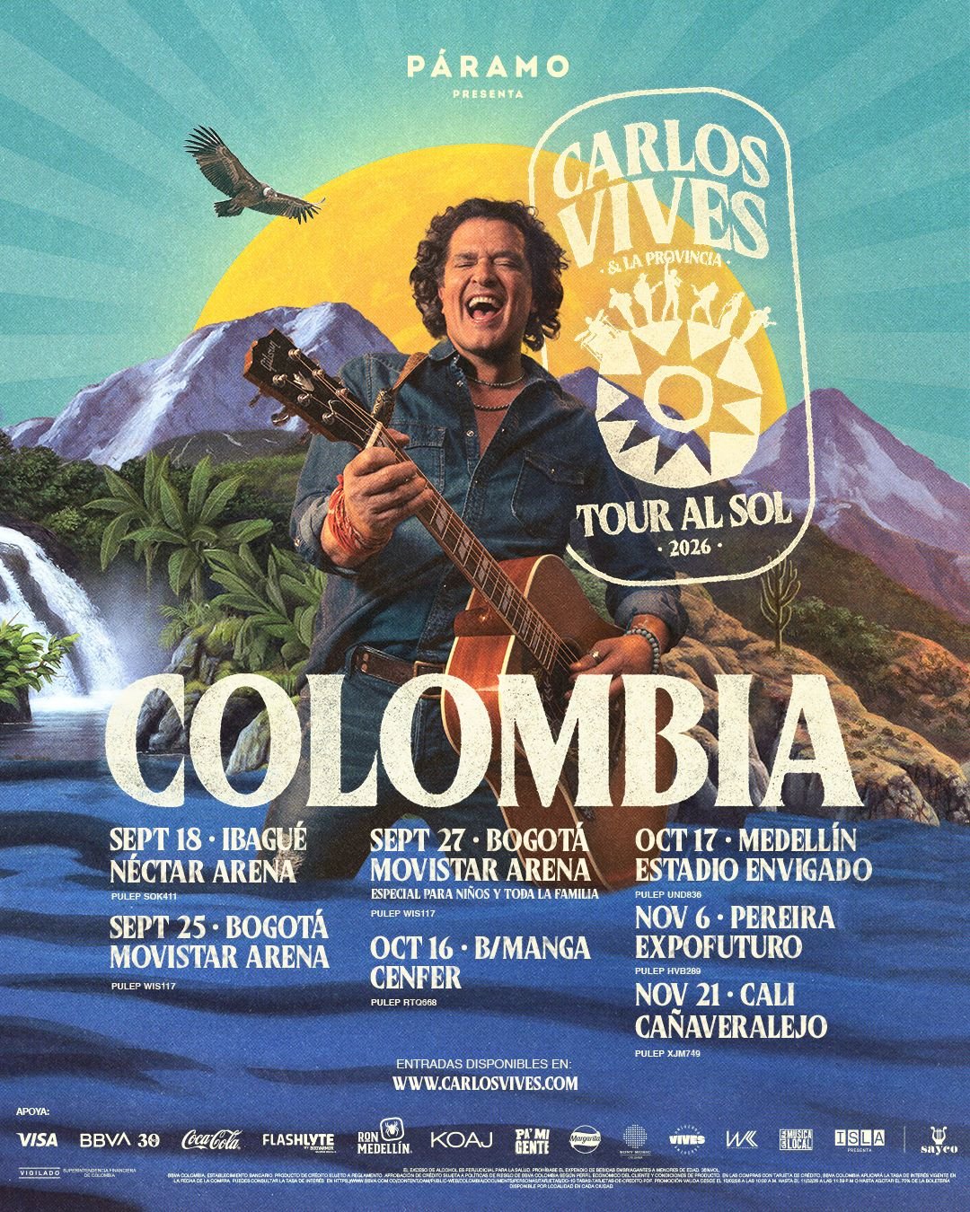 “Tour al Sol”: la gira que celebra la identidad y el legado de Carlos Vives