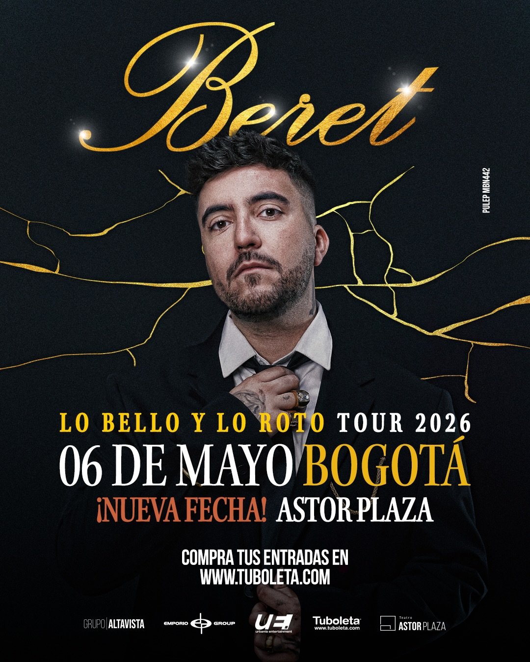 “Lo siento” en vivo: Beret cantará sus grandes éxitos en el Astor Plaza