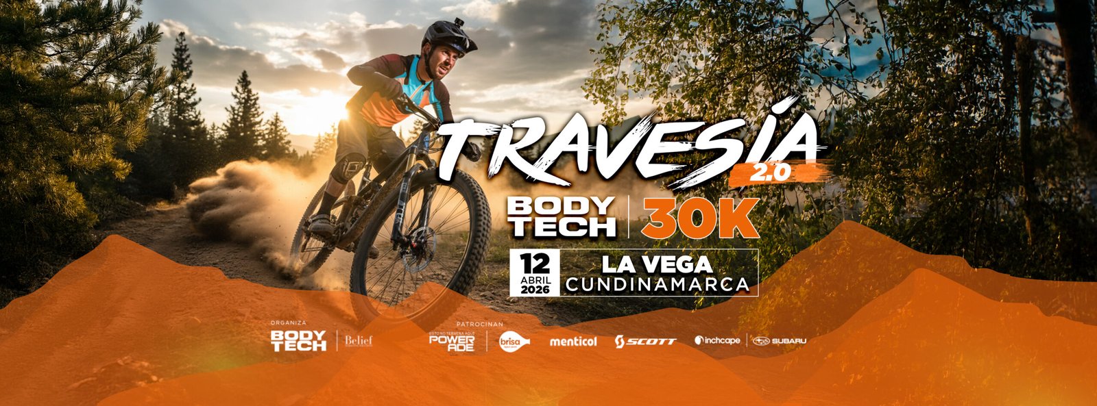 Bodytech presenta Travesía 2.0: montain bike y naturaleza en un recorrido 30K