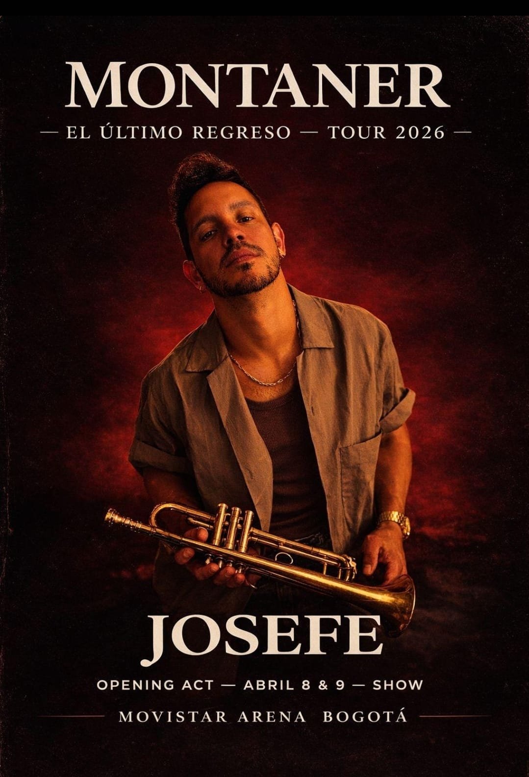 JOSEFE abrirá los conciertos de Ricardo Montaner en el Movistar Arena