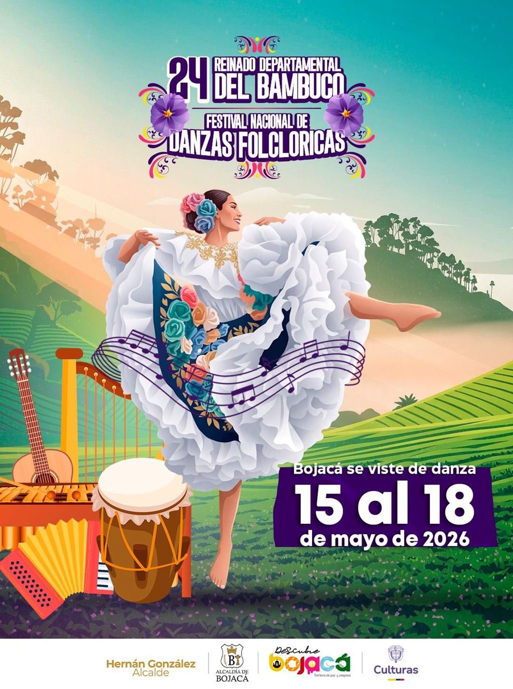 Cuatro días de tradición: 24º Reinado Departamental del Bambuco y el Festival Nacional de Danzas Folclóricas
