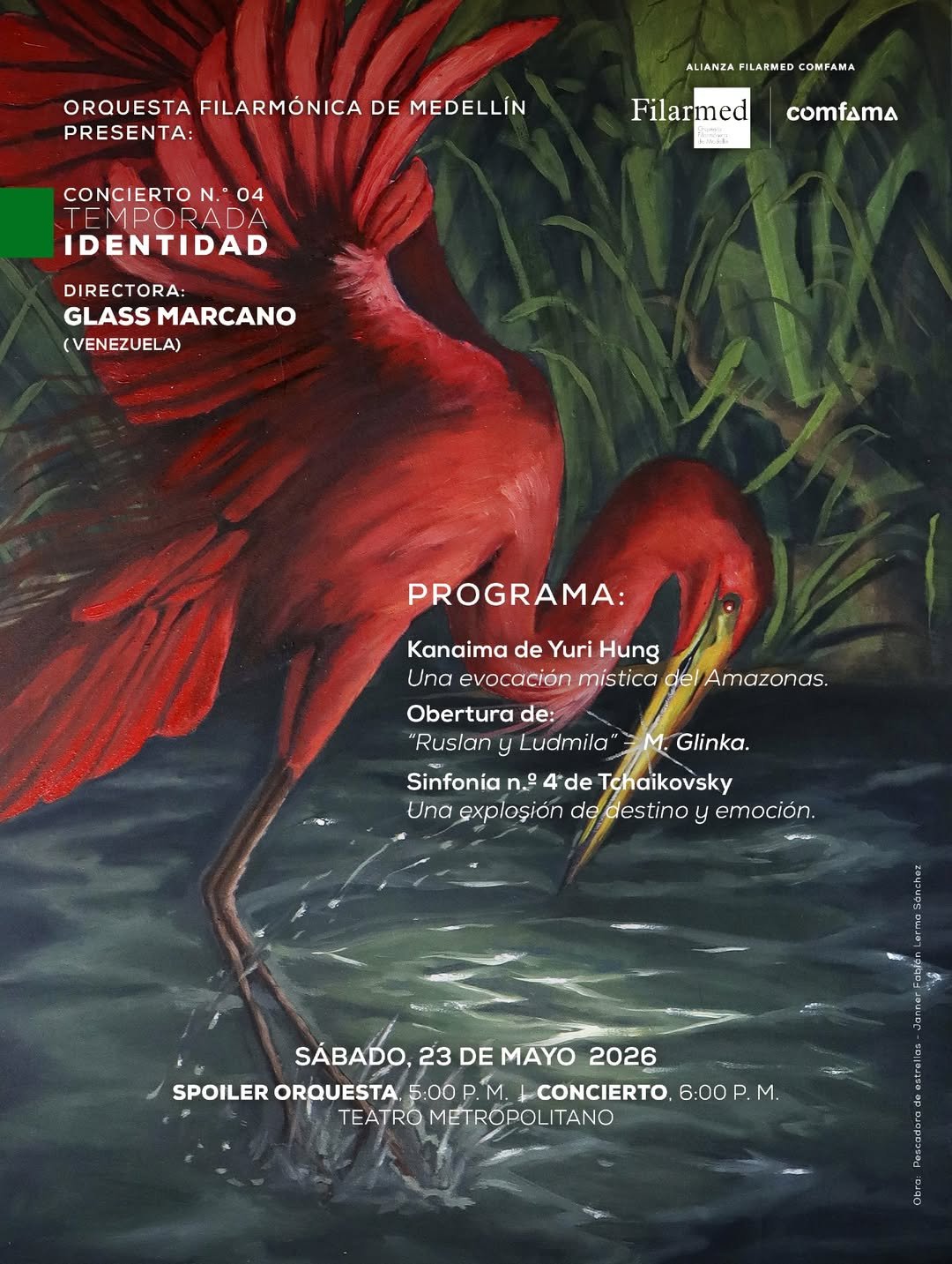 La Filarmónica de Medellín reúne a Tchaikovsky, Glinka y Yuri Hung