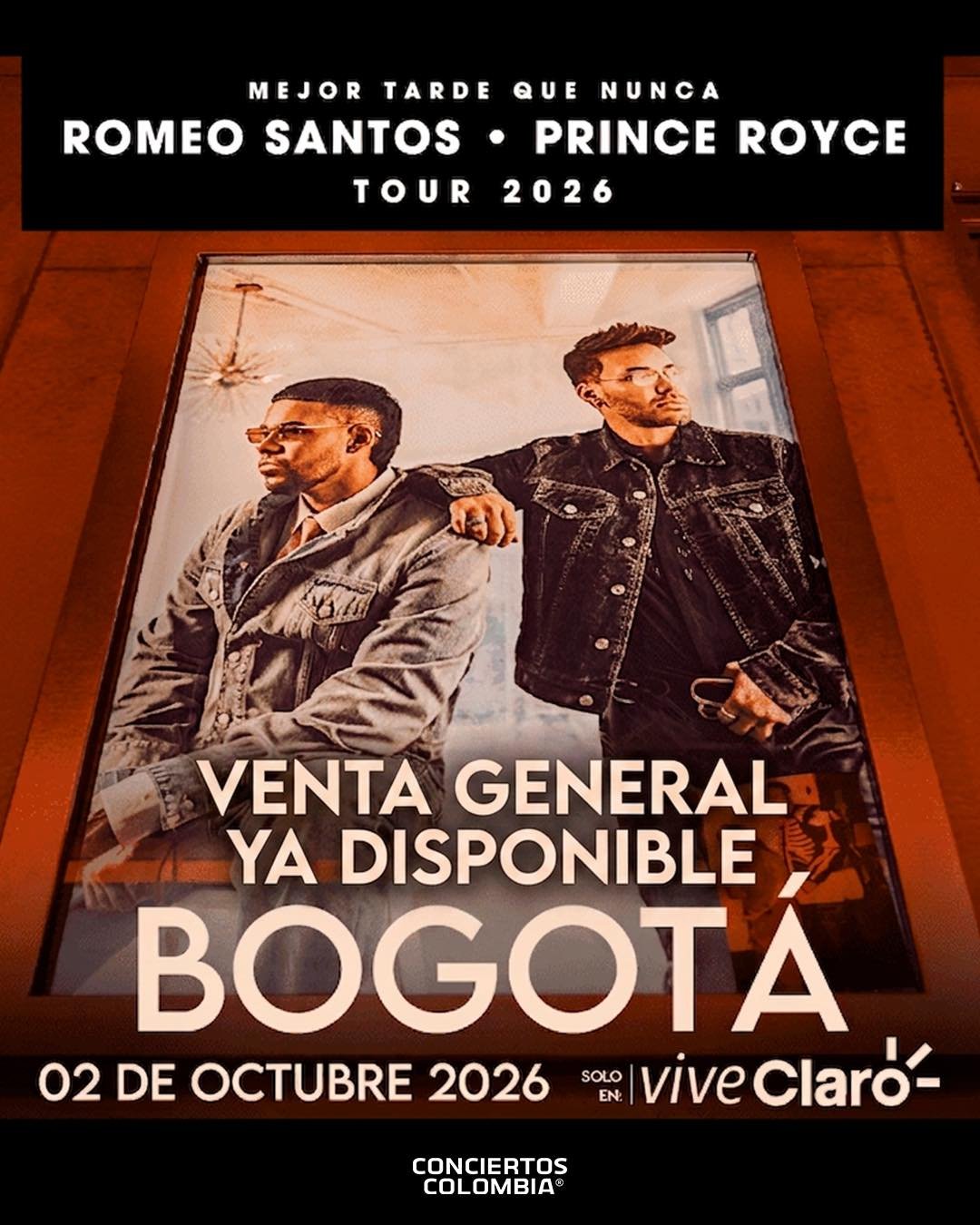 Romeo Santos y Prince Royce juntos en Bogotá: la bachata se toma la ciudad