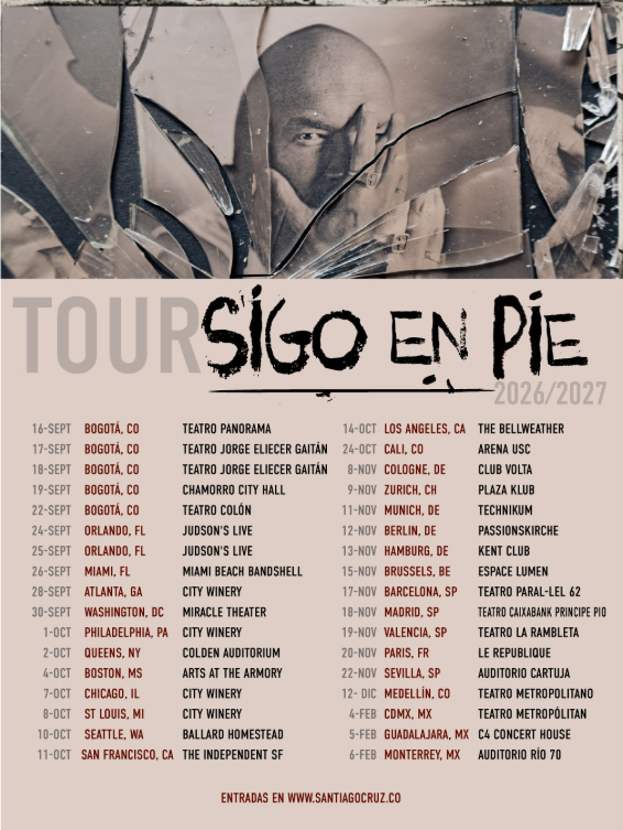 Santiago Cruz presenta “Sigo en Pie Tour”, una gira íntima y ambiciosa