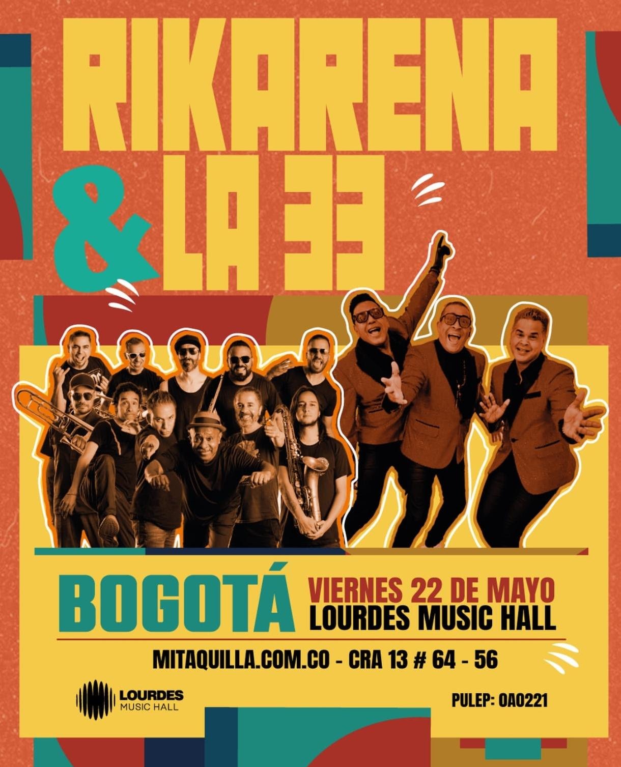Noche de clásicos bailables con Rikarena y La-33 en Lourdes Music Hall