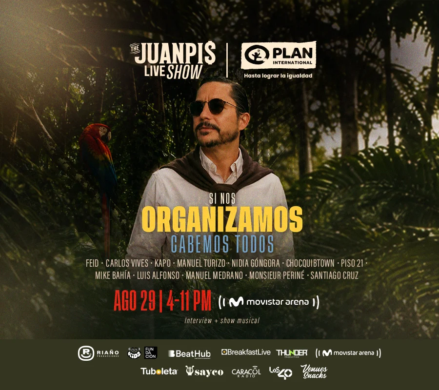 Juanpis Live Show reunirá a grandes artistas colombianos en un concierto solidario por el Chocó