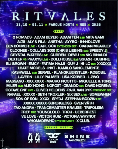 Ritvales llegará a Medellín con dos días de música electrónica en Parque Norte